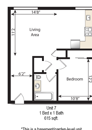 1 Bedroom 1 Bathroom